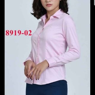 Áo sơ mi nữ Thái Hòa hồng vải sợi tre