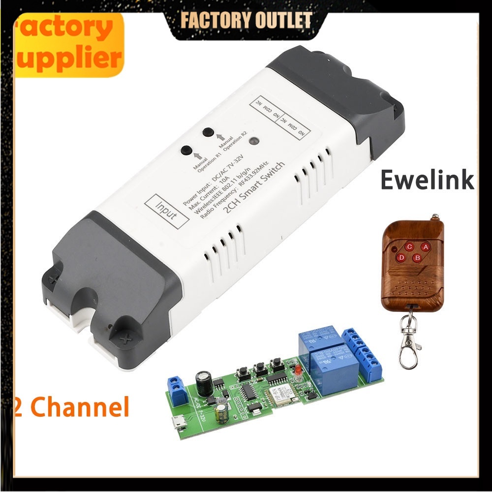 Rơ Le Công Tắc Điều Khiển WIFI Thông Minh 2 Chiều AC85-250V DC7V-32V (5 Loại)