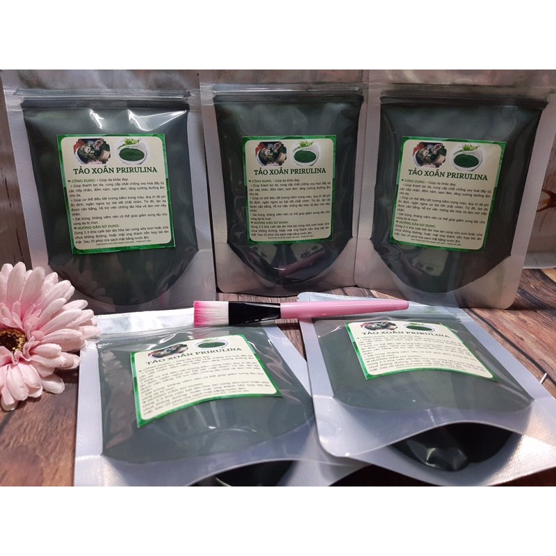 100gr Bột Tảo Xoắn Spirulina vi kim đắp mặt Handmade