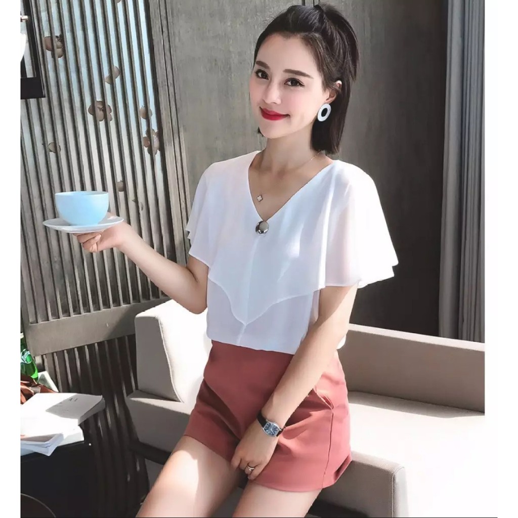 Áo Kiểu Sơ Mi Nữ Cổ Choàng Tay Dơi Hàn Quốc Công Sở Thời Trang❤️💥FREESHIP❤️💥 ÁO KIỂU NỮ CÔNG SỞ