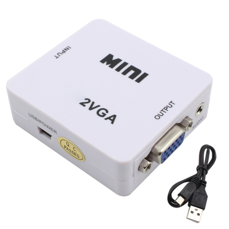 Bộ Chuyển Đổi QJ VGA 1080P Sang AV Kỹ Thuật Số Dành Cho Pad Phone