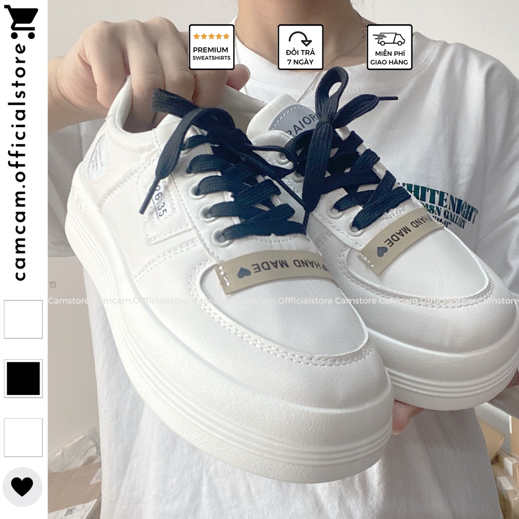 Giày Bánh Mì Nữ Hand Made WRAAIIORR Màu Trắng - ℂ𝔸𝕄𝕊𝕋𝕆ℝ𝔼