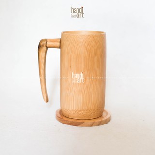 Ly tre có quai, cóc tre handmade, Bamboo cup