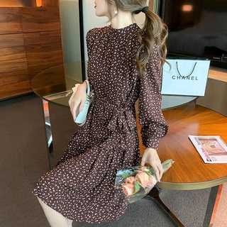 Đầm Hoa Ôm Eo Phong Cách Phương Tây