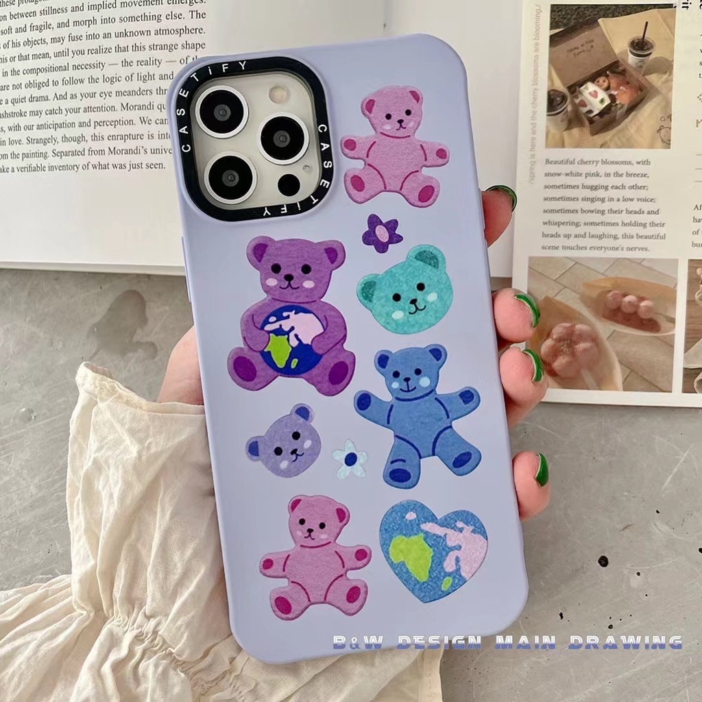 Ốp Điện Thoại Silicone Mềm Chống Sốc In Hình Gấu Hoạt Hình Cho iPhone 13 12 11 Pro MAX X XS MAX XR iPhone 6 6s 7 8 Plus