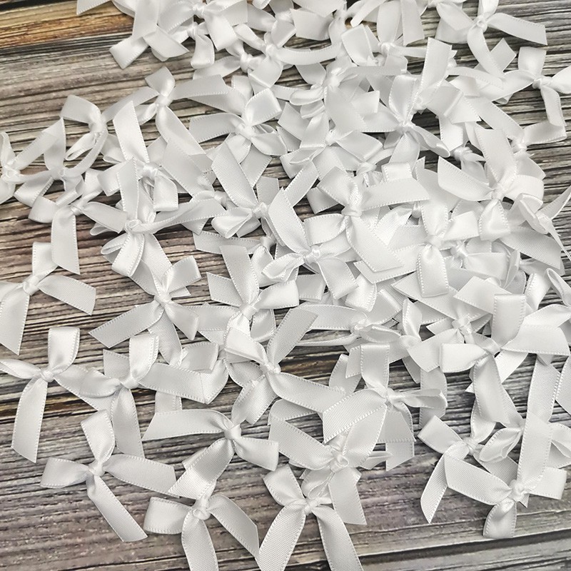 Set 200 nơ ruy băng nhỏ bằng vải satin màu hồng dùng để trang trí