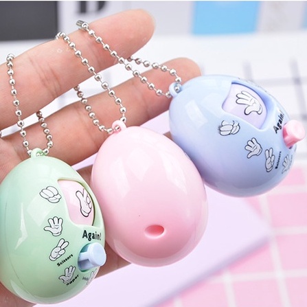 🍉Đồ Chơi Kéo Bao Búa Vui Nhộn - Móc Khóa Oẳn Tù Tì Có Nút Ấn DUASHOP.