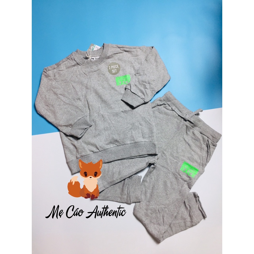 Set nỉ da cá lót bông mỏng bé trai Sinsay Auth