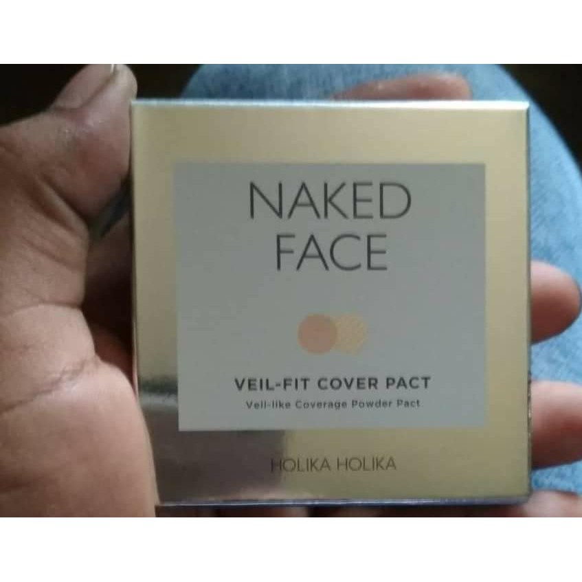 PHẤN PHỦ NÉN HOLIKA HOLIKA NAKED FACE VEIL FIT COVER PACT CHÍNH HÃNG - 5365