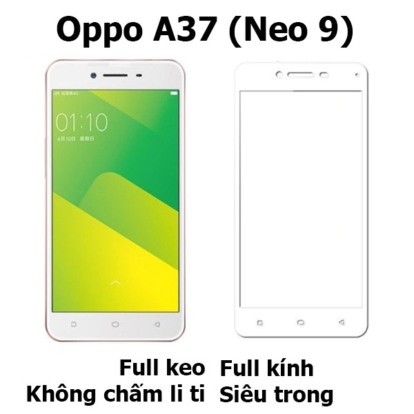 Kính cường lực full viền màn hình 5D Oppo A37 (Neo 9)