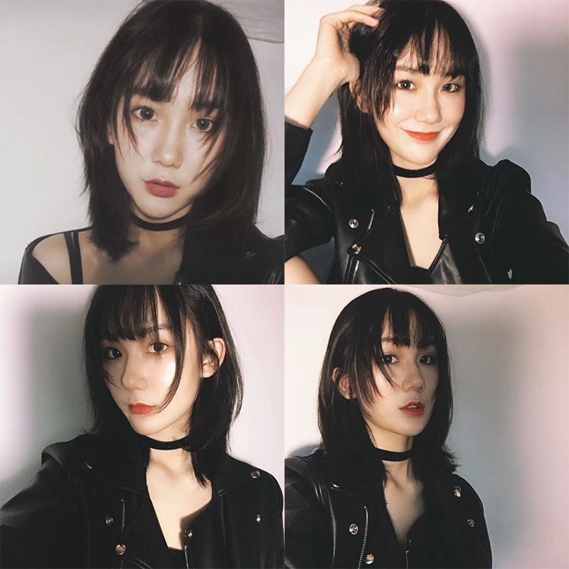 Tóc Giả Thẳng Dài Ngang Vai Có Khóa Bên Trong Cho Nữ