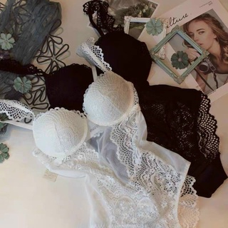 Bộ bodysuit liền thân viền ren nâng đẩy ngực cao cấp quyến rũ