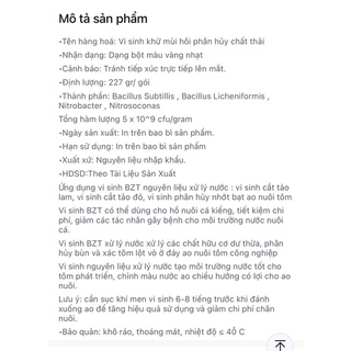 Vi sinh làm trong nước BZT