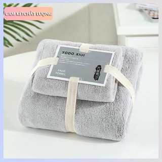 Set khăn tắm kèm khăn mặt xuất nhật yodo xiui 100% sợi tre
