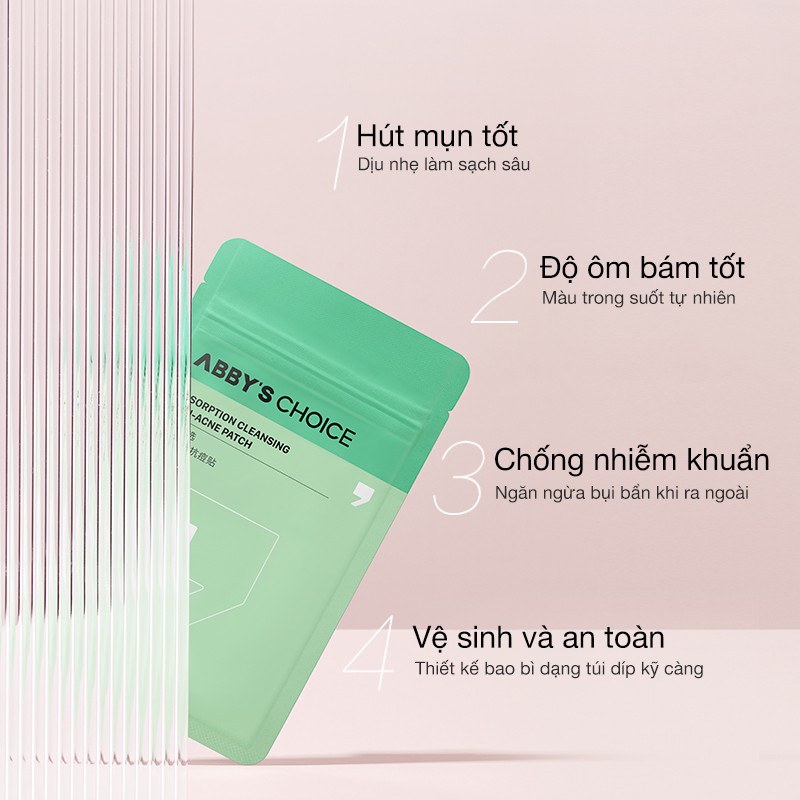 Miếng dán mụn Adsorption Cleansing Acne-fighting Abby's Choice 3 miếng | BigBuy360 - bigbuy360.vn