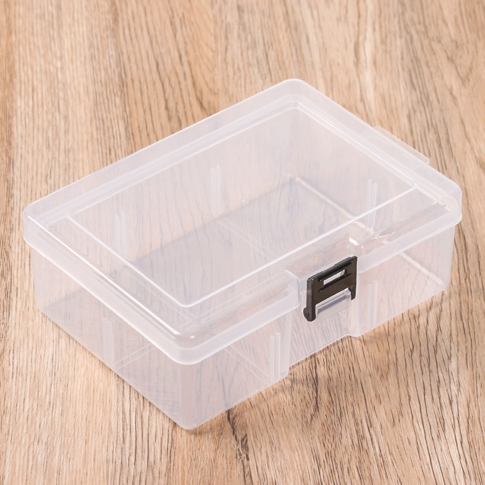 Hộp nhựa trong suốt để đựng ốc vít 16.3x11.8x5.8cm khóa có 3 màu
