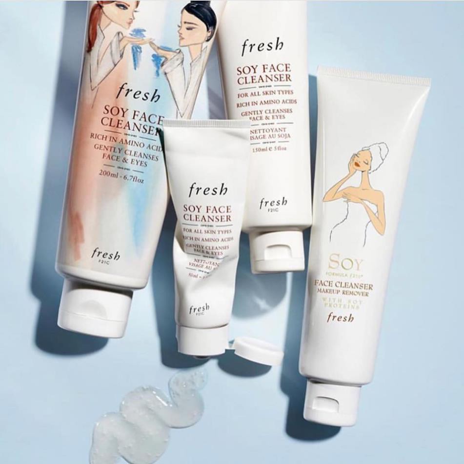 Sửa rữa mặt Fresh Soy Face Cleanser Minisize 20ml - 50ml - Fullsize 150ml
