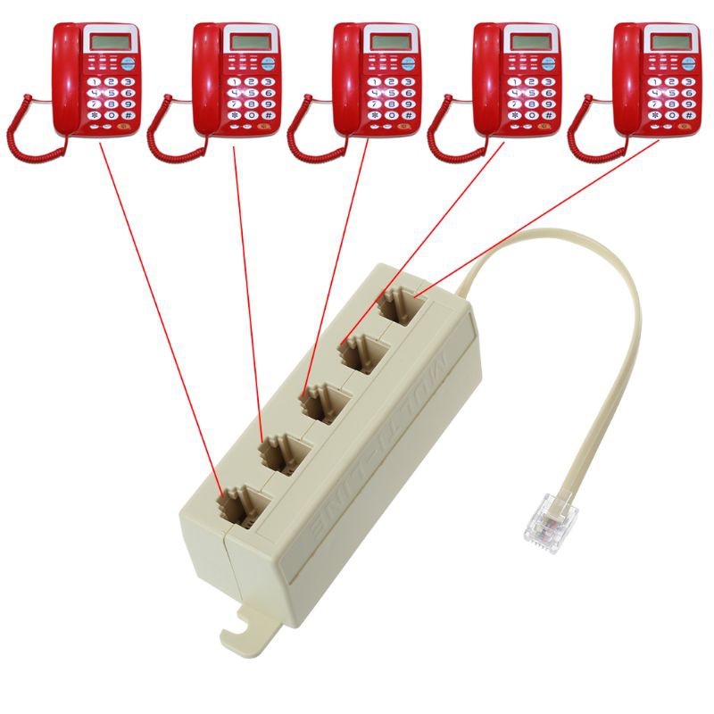 Đầu Chia Cổng Rj11 5 Cổng 6p4c Cho Điện Thoại