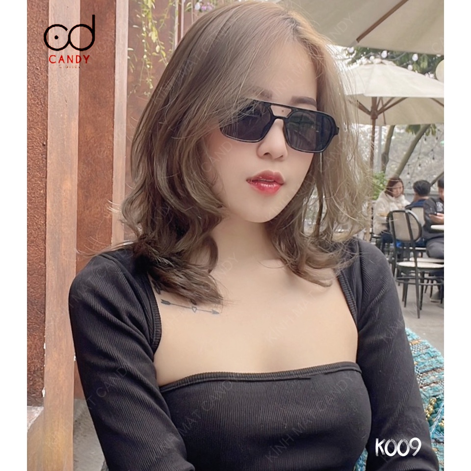 Gọng kính mát vuông thời trang nam nữ K009 - Kính mắt Candy