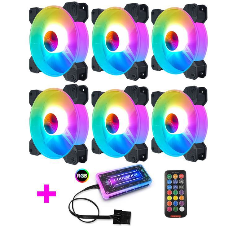 Bộ 2 đến 8 Fan RGB Coolmoon Y1  - Quạt Tản Nhiệt Máy Tính
