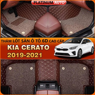 Thảm lót sàn ô tô 5D 6D Kia Cerato 2019-2021 da PU cao cấp, không mùi, giảm 20% tiếng ồn