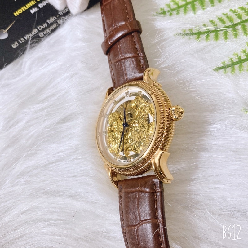 Đồng hồ cơ nam picter style dây da bát mã-Mã đáo thành công chạy máy cơ,bảo hành 12 tháng