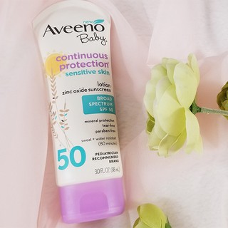 HÀNG NHẬP MỸ - KEM CHỐNG NẮNG AVEENO BABY SPF 50 CHỐNG TIA CỰC TÍM & BẢO VỆ LÀN DA BÉ