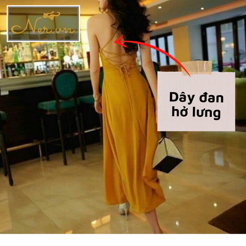 Đầm Maxi dự tiệc, đi biển, đi chơi, cafe, dạo phố, sành điệu, Maxi dáng dài,chất đũi nhăn cao cấp tại xưởng may NER-N112