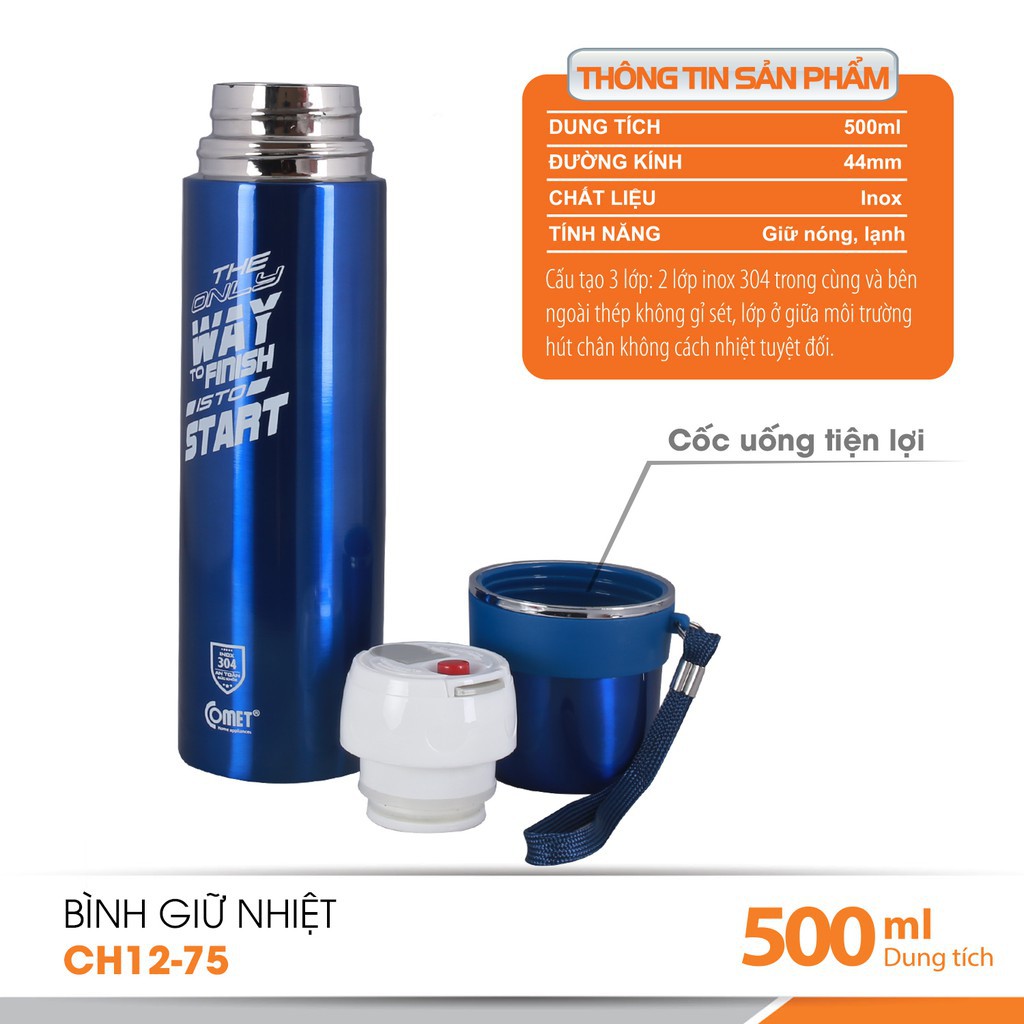 Bình giữ nhiệt COMET CH12-75 (500ml)