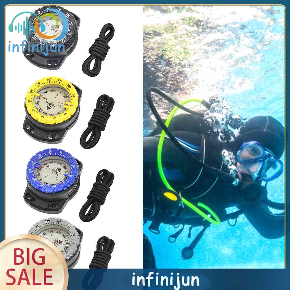Đồng Hồ La Bàn Dạ Quang Chống Thấm Nước Hỗ Trợ Lặn Biển Cắm Trại Tiện Dụng