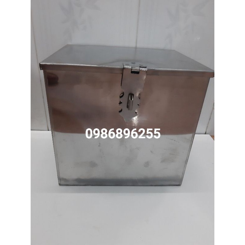 thùng đồ inox xe ba gác - ba bánh hàng siêu dày