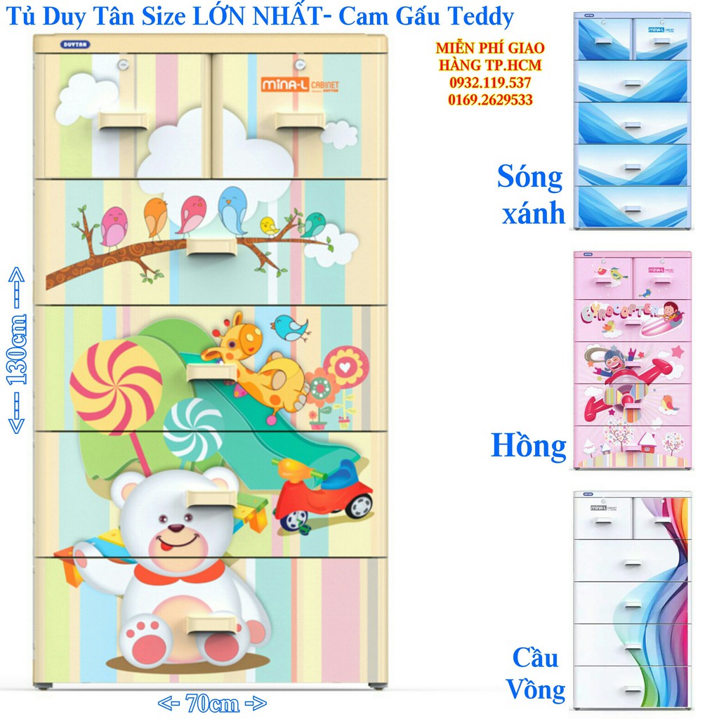 Tủ Nhựa Duy Tân Size Lớn Nhất ( 5 Tầng - 6 Ngăn )