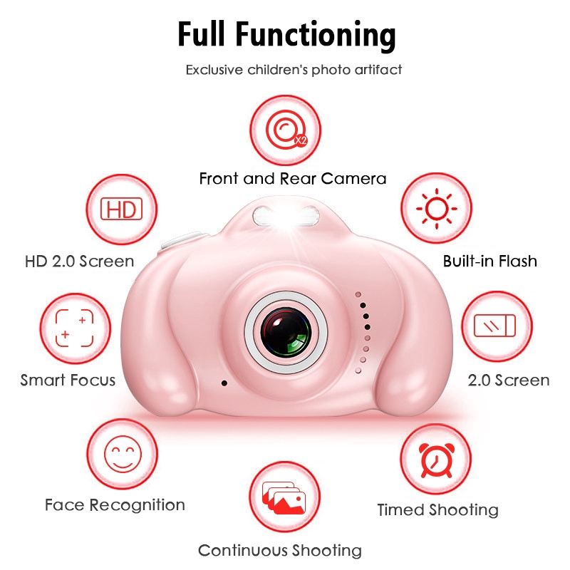 Máy quay video kỹ thuật số 1080P dễ thương cho trẻ em | BigBuy360 - bigbuy360.vn