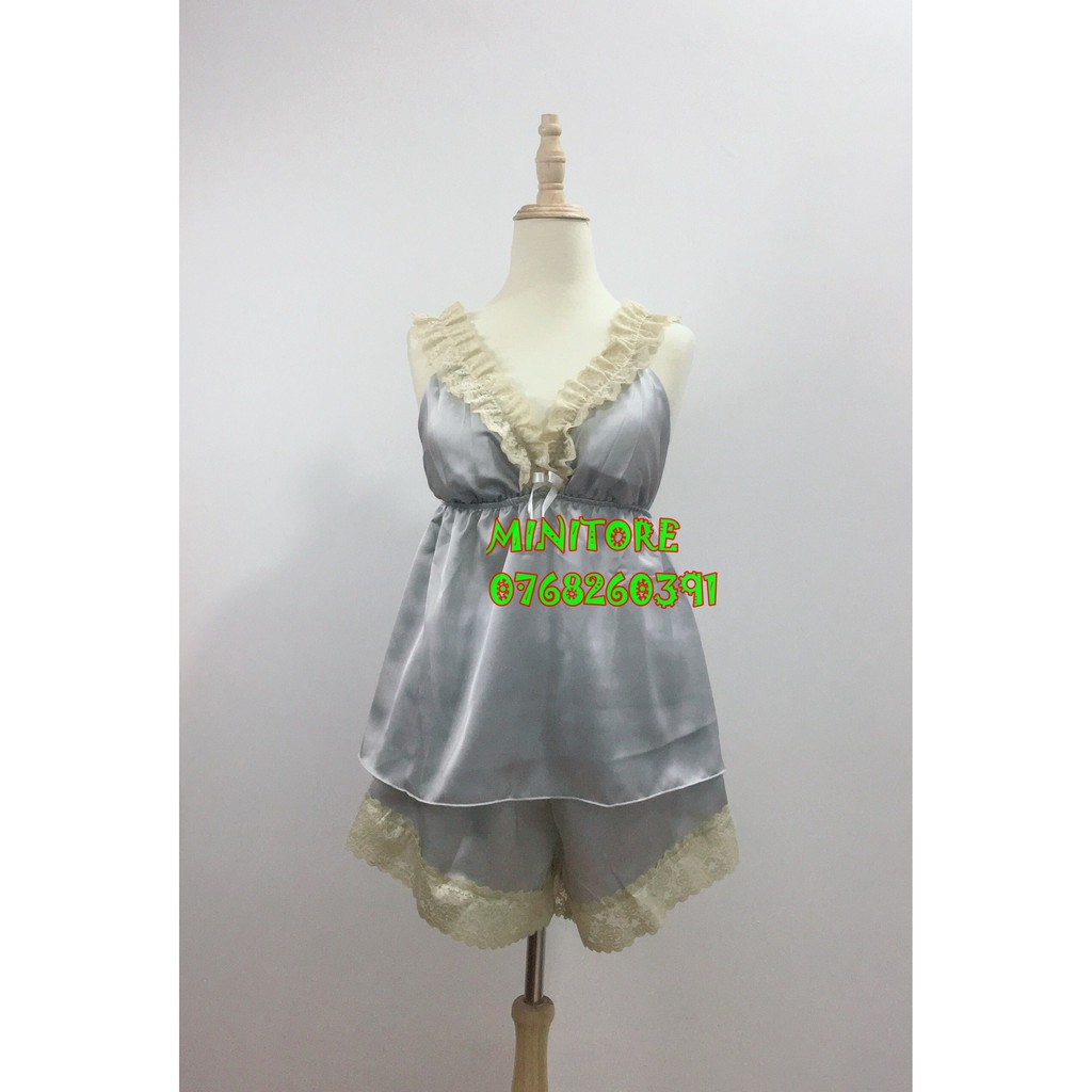 [60KG - 90KG] BỘ SATIN DỄ THƯƠNG CÓ MÚT 2 DÂY BÈO, VẢI SATIN MỀM MỊN MÁT MẶC BAO THÍCH - HÀNG XƯỞNG NHÀ TỰ MAY