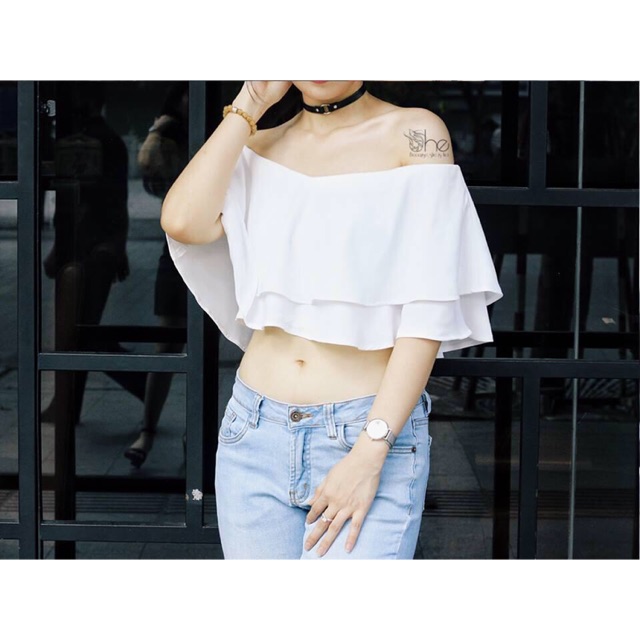 Áo croptop trễ vai | PA02