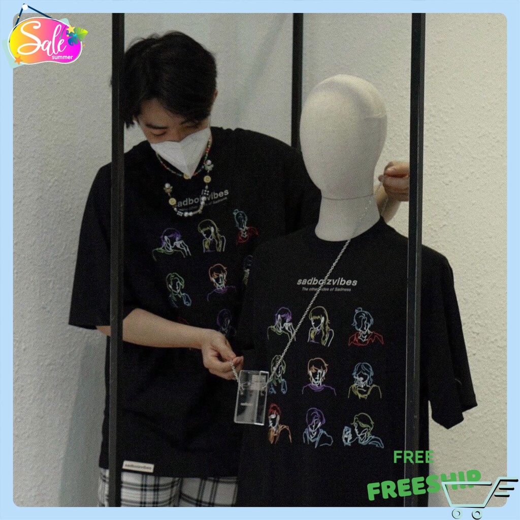 Áo thun tay lỡ nam nữ HEY YOU, Sadboiz, áo phông sadboiz unisex form rộng chất cotton mát mịn thấm hút mồ hôi AT41 | BigBuy360 - bigbuy360.vn