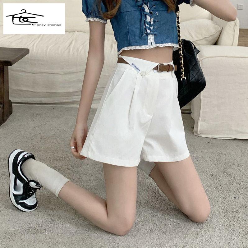 Quần Short Ống Rộng Lưng Cao Phong Cách Hàn Quốc Thời Trang Mùa Hè Hàng Mới Dành Cho Nữ 2022