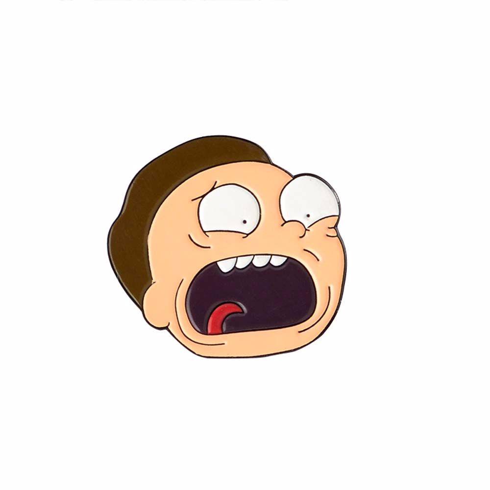 BACK2LIFE Huy Hiệu Cài Áo Hình Hoạt Hình Rick and Morty Dễ Thương