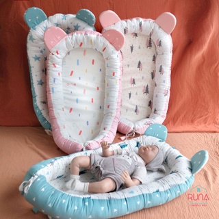 Nôi vải cho bé sơ sinh cao cấp RUNA KIDS cotton Hàn đẹp thoáng mát hoạ tiết dễ thương