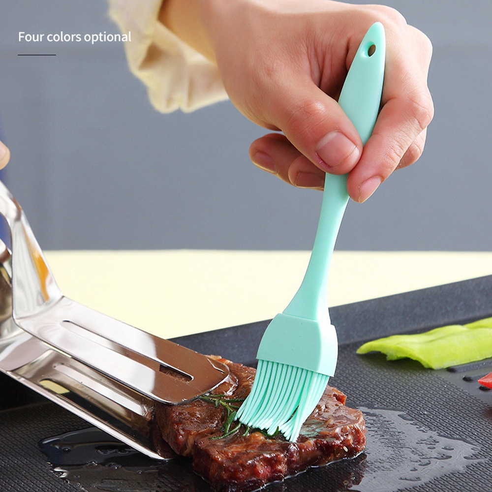 MALCOLM Portable Silicone Oil Brush Steak BBQ Brush Basting Brushes Cookware Silicone Heat Resistant Barbecue Kitchen Accessories Baking Cooking Tool