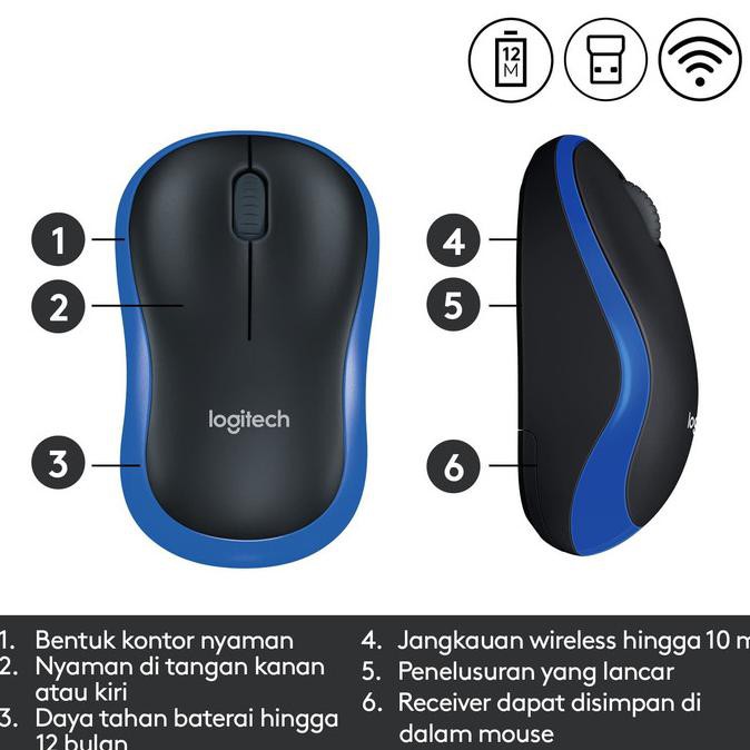 Chuột Không Dây Logitech M185 Chính Hãng 100% / M 185