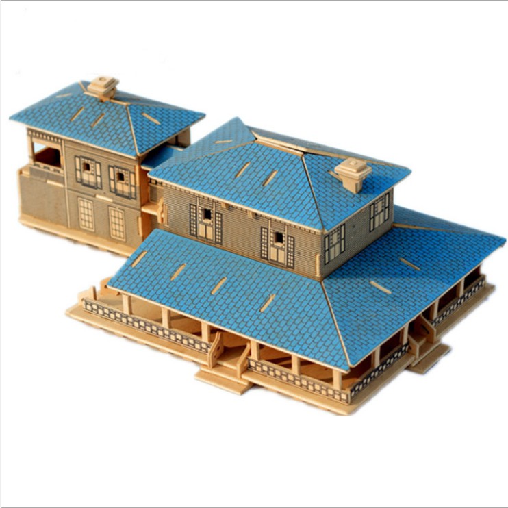 Đồ chơi lắp ráp gỗ 3D Mô hình Biệt thự kiểu Mỹ