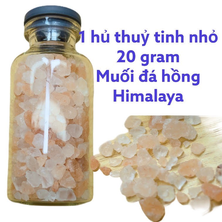 muối hồng nguyên hạt himalaya lọ thuỷ tinh 20 gram
