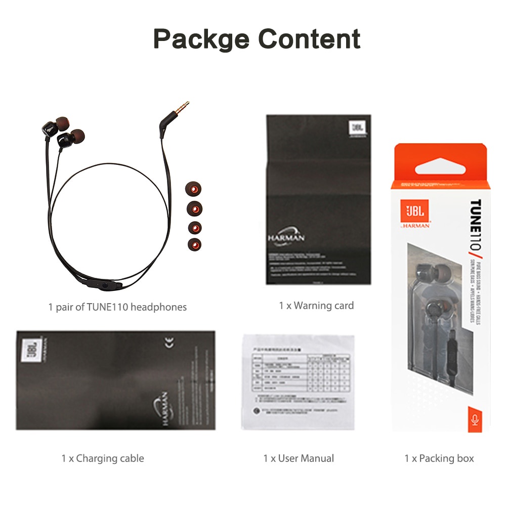 Tai Nghe Chụp Tai JBL T110 Có Micro Jack 3.5mm Âm Thanh Siêu Trầm