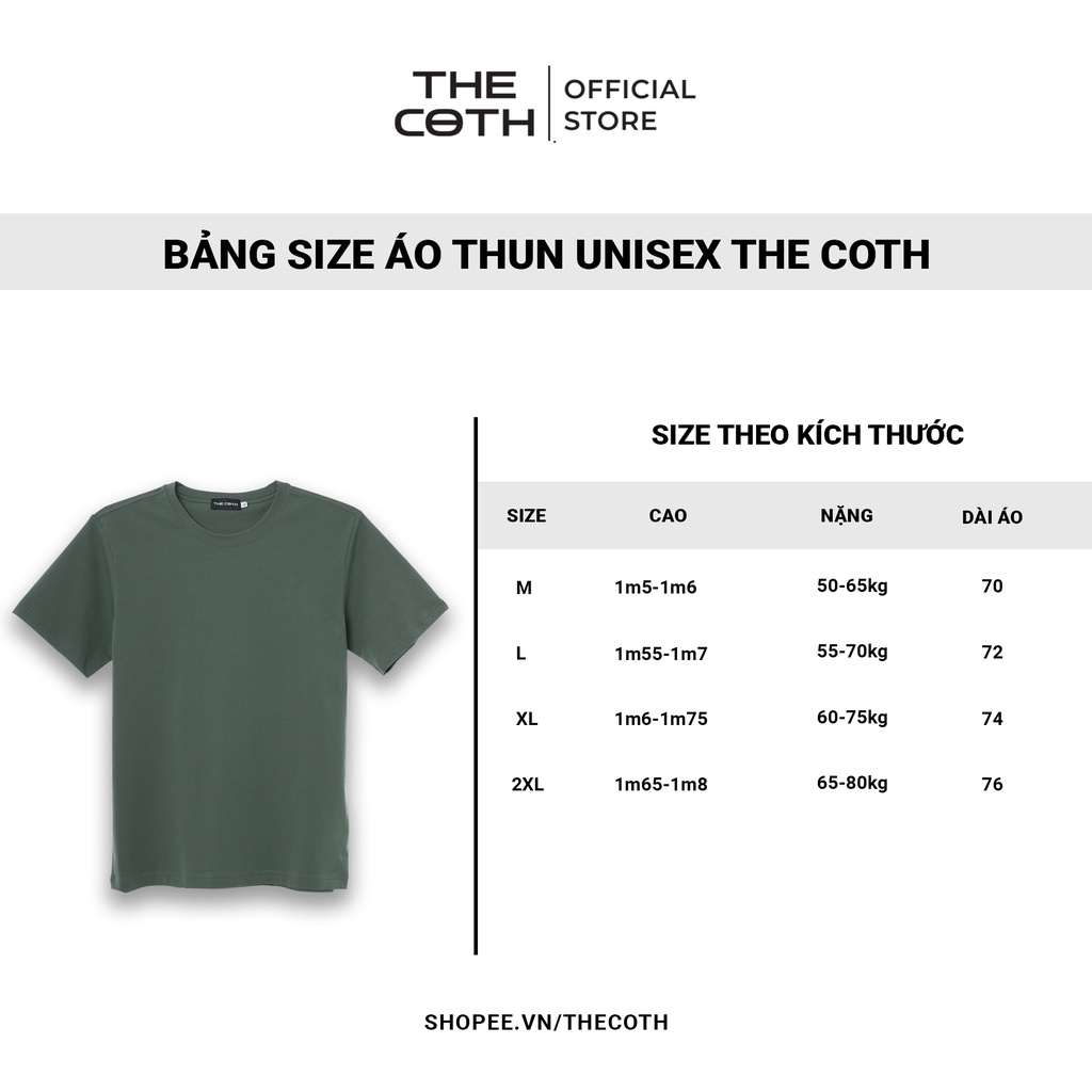 Áo Thun Unisex Basic Tee Phông Trơn Nam Nữ Tay Lỡ Oversize Form Rộng The Coth U1010 | BigBuy360 - bigbuy360.vn