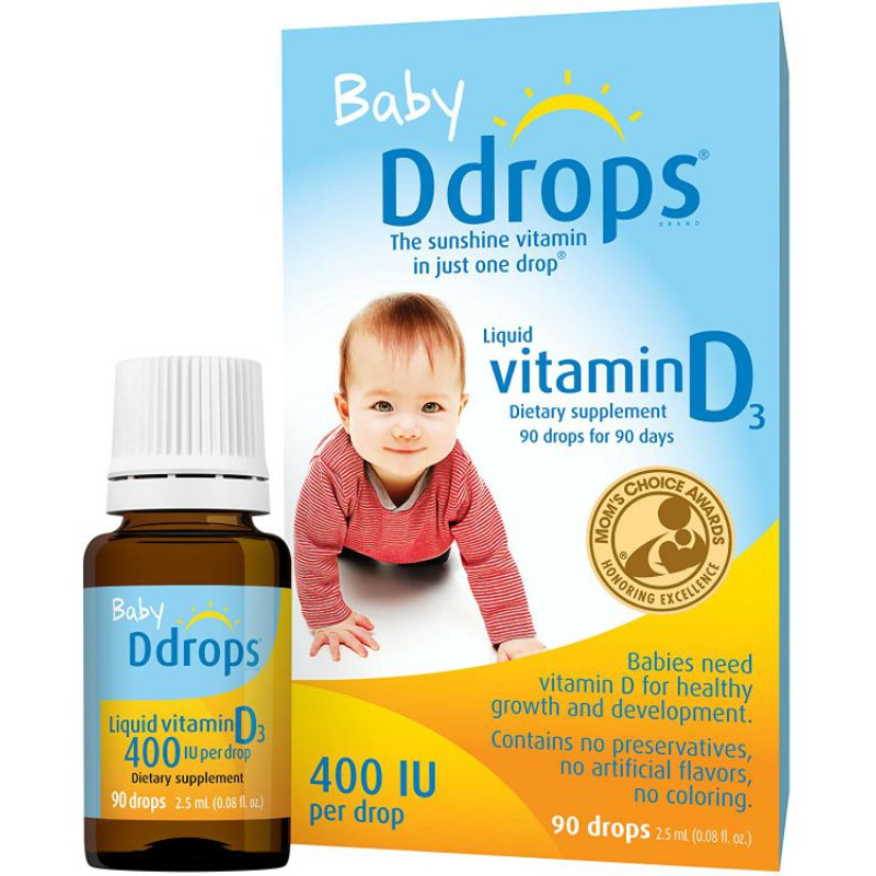 Vitamin D3 Drops Mỹ Dạng Giọt 90 Giọt, Baby Ddrops
