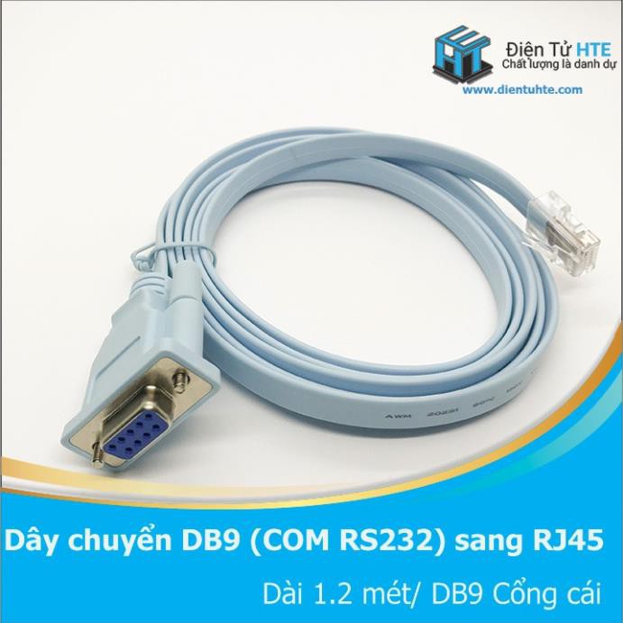 Dây chuyển đổi RS232 DB9 Female sang RJ45 Male [HTE-PLK-CN2]