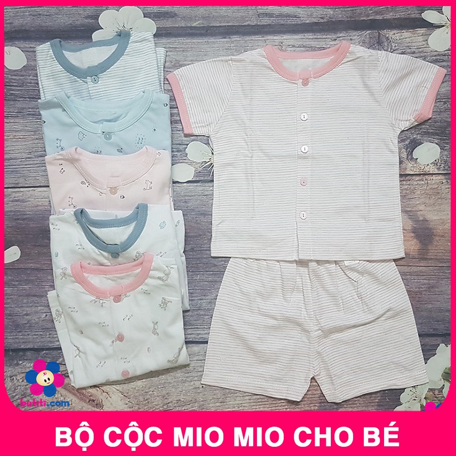 Bộ Cộc Miomio Cho Bé Sơ Sinh, Chất Liệu 100% Cotton Thoáng Mát