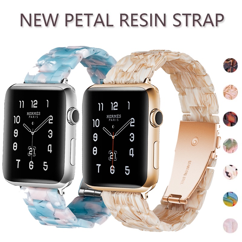 Dây Đeo Thay Thế Bằng Acrylic Cho iwatch series 49mm 45mm 44mm 42MM 41mm 40MM 38mm ultra 8 7 6 SE 5 4 3 2 T500 Pro / d20