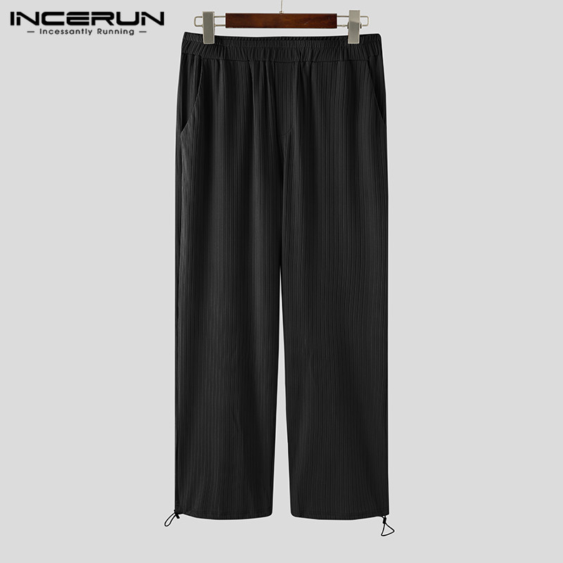 Quần Dài INCERUN Lưng Thun Phong Cách Hàn Quốc Thời Trang Năng Động Cho Nam